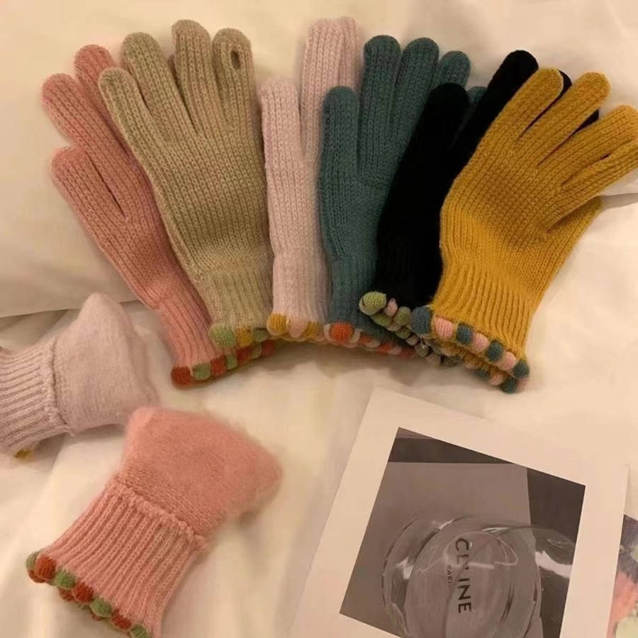 Gloves Color Green Sugar Beans