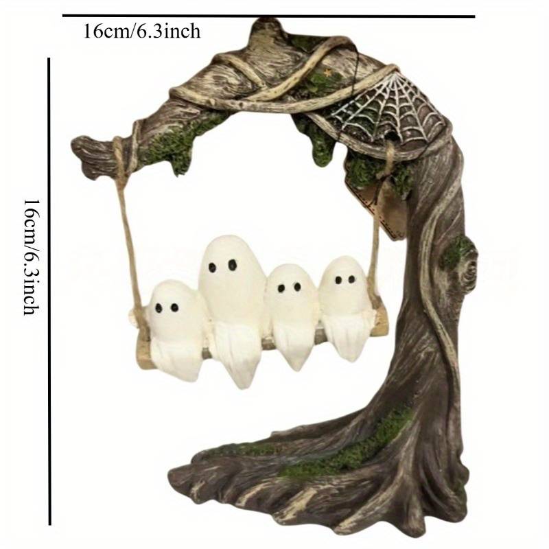 Halloween Decorations Color Ghost Swing Tree B  16.0 Cm