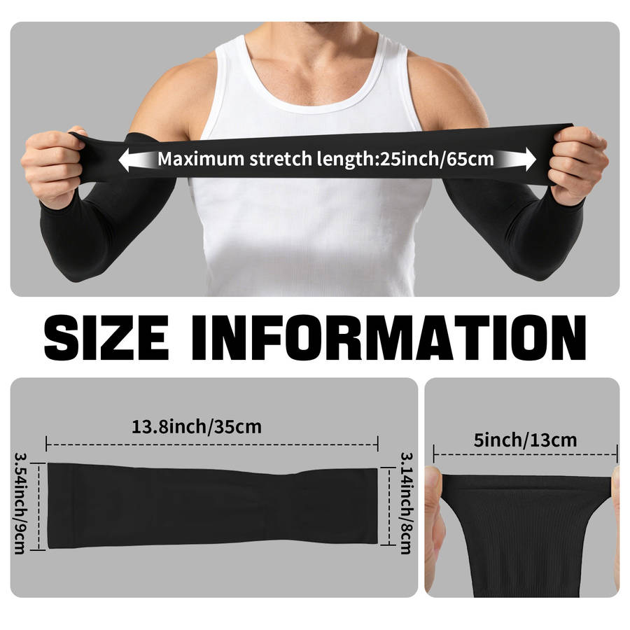 Sunscreen Sleeves Color 5 Pure Black 5 Light Gray