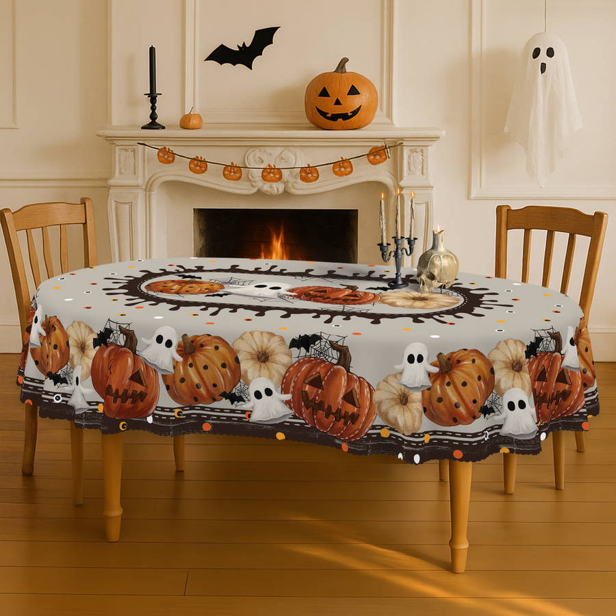 Halloween tablecloth decoration size Round 70in 180cm