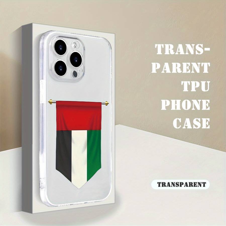 1Pc Transparent For iPhone XS United Arab Emirates Flag Phone Case