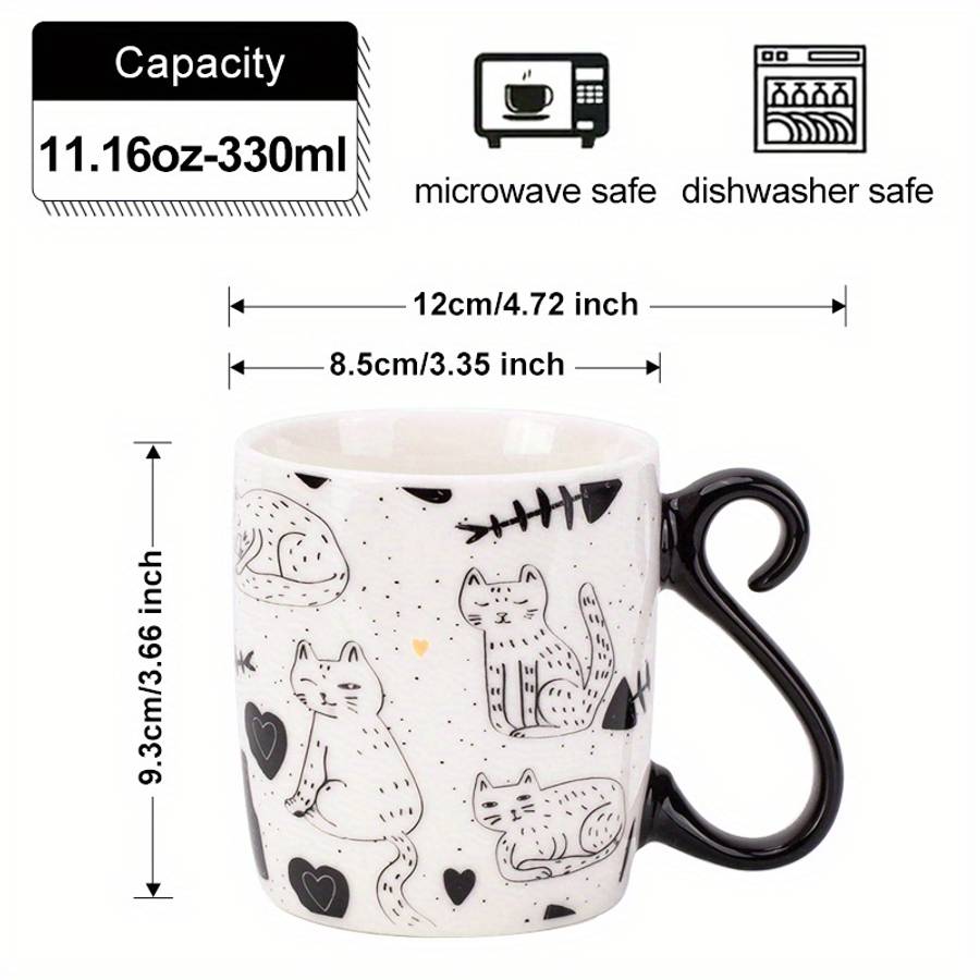 Water Cup Color White Chubby Cat