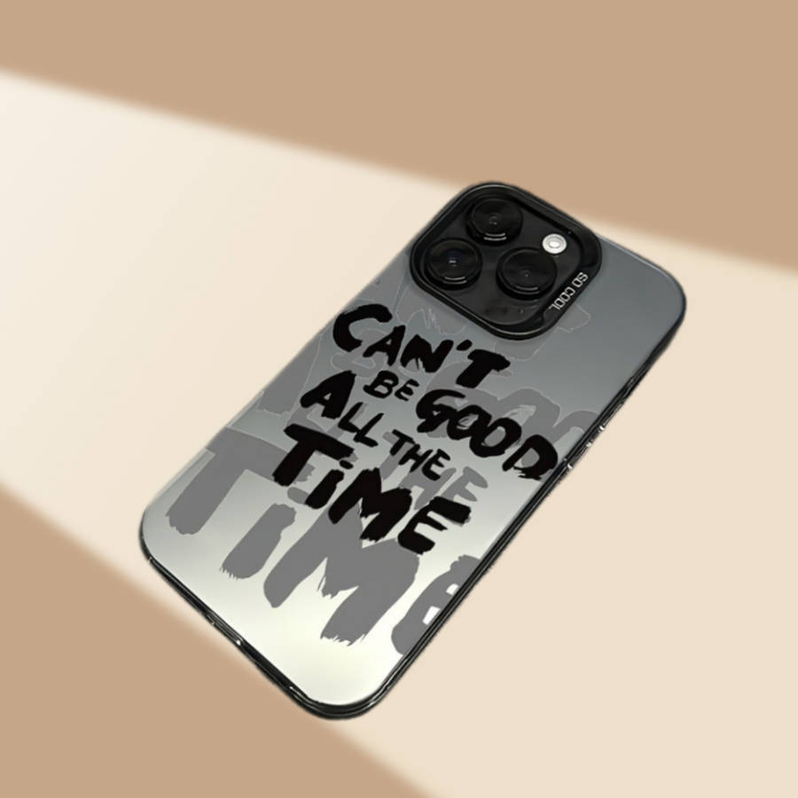 1Pc Black For iPhone XR English Patterns Phone Case