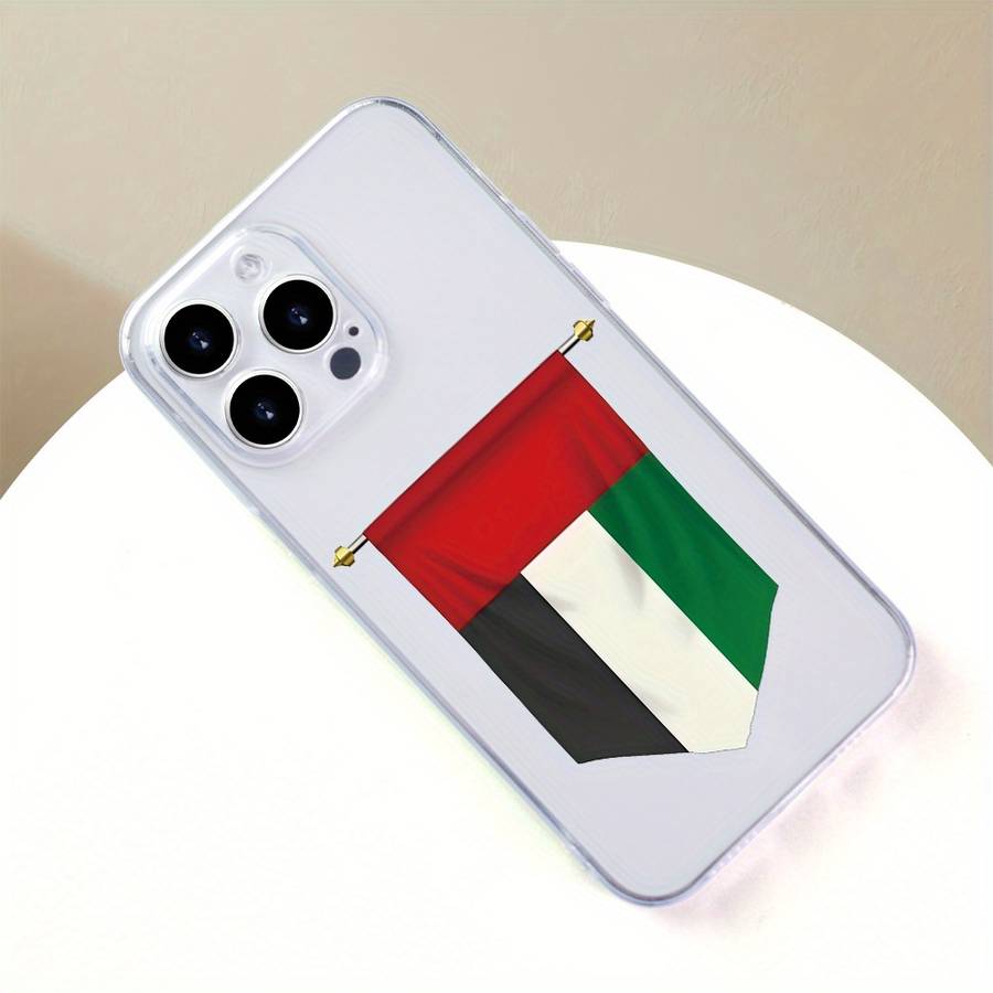 1Pc Transparent For iPhone XS United Arab Emirates Flag Phone Case