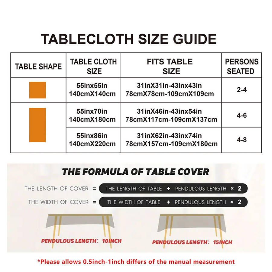 Christmas Tablecloth Size 140Cmx180Cm  55Inx70In  Quantity 1Pc