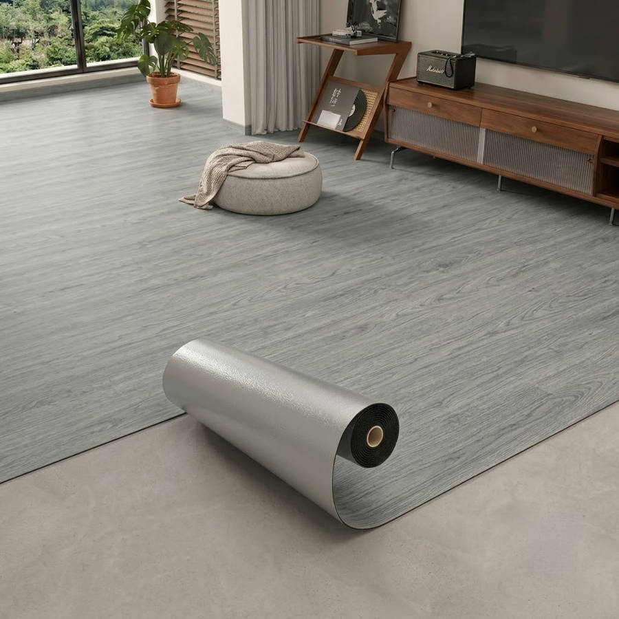 Self Adhesive Floor Stickers Whitewashed Ash