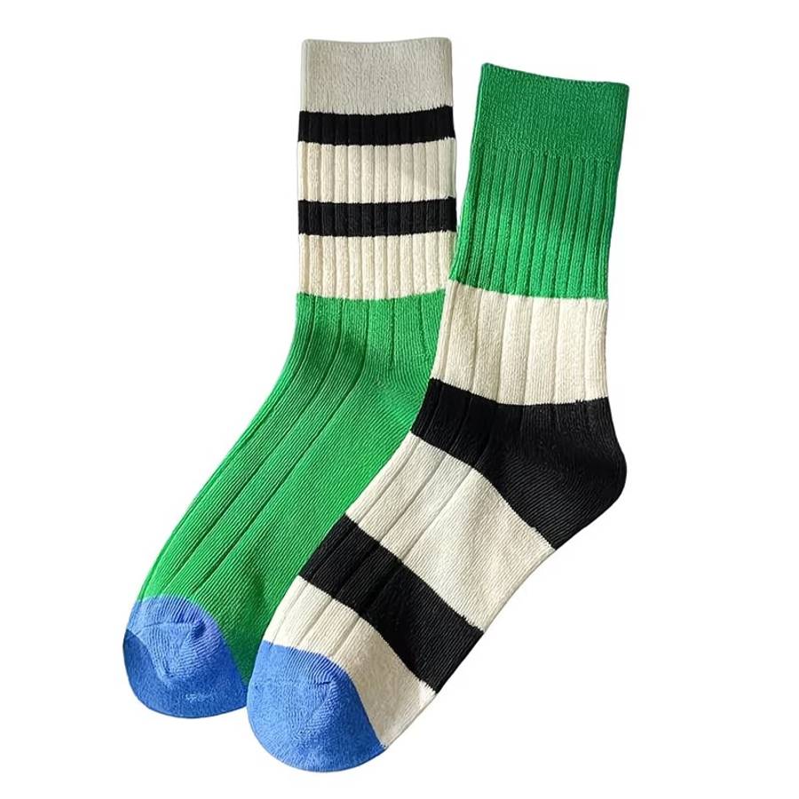 Women S Socks Color 1 Pair Pink And White Size Asian Onesize