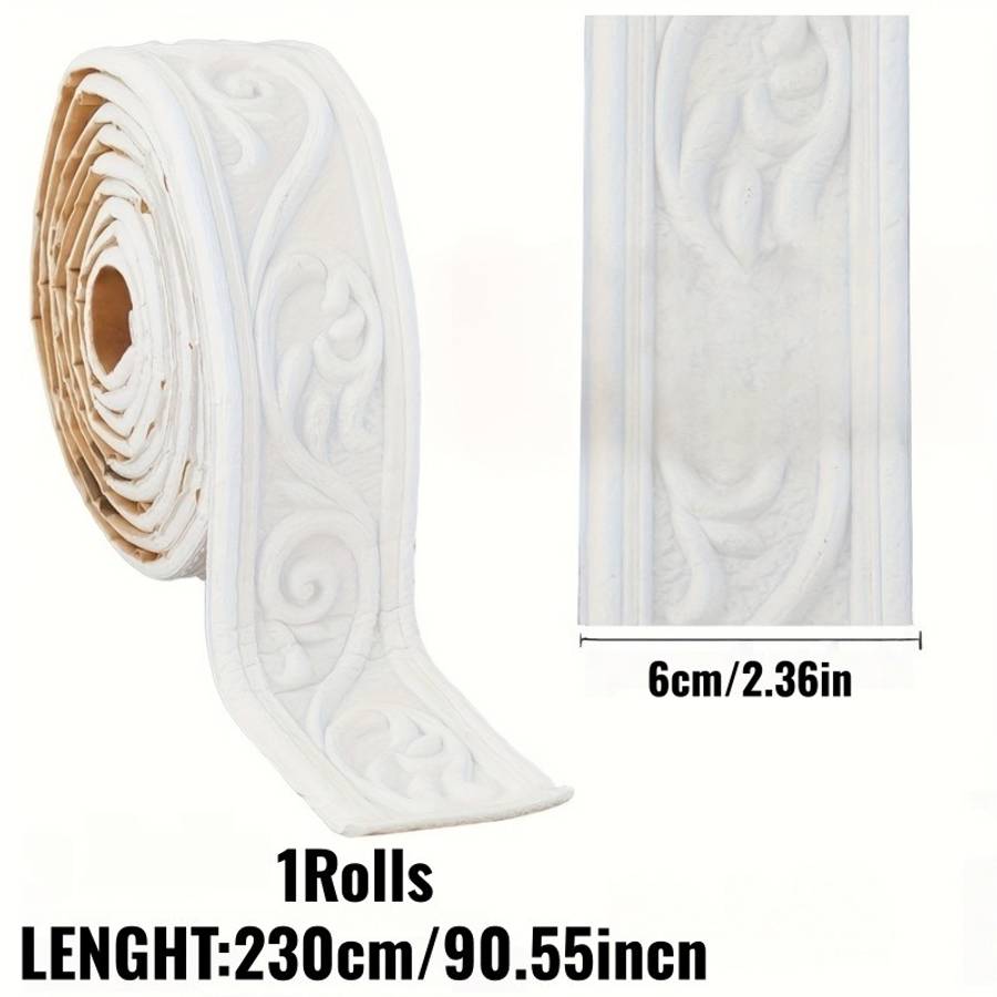 Skirting Board Snow White Quantity 230Cm*5Rolls 1150Cm