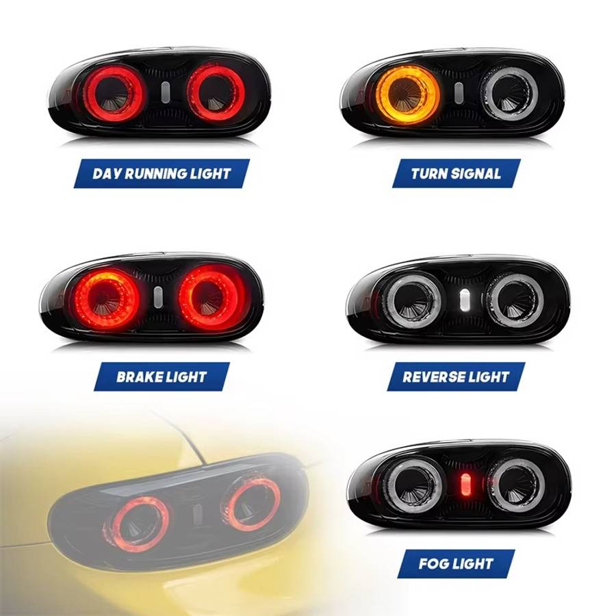 Car Lights Quantity 1 Set Smoked