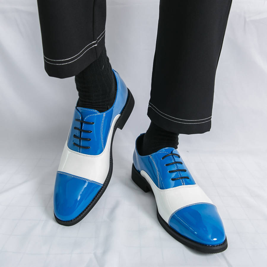 Mens Leather Shoes Color Black White Red Sizeuk 5.5