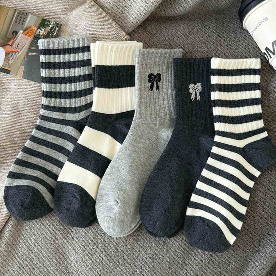 Women S Socks Color Mixed Color 5 Pairs Size Onesize