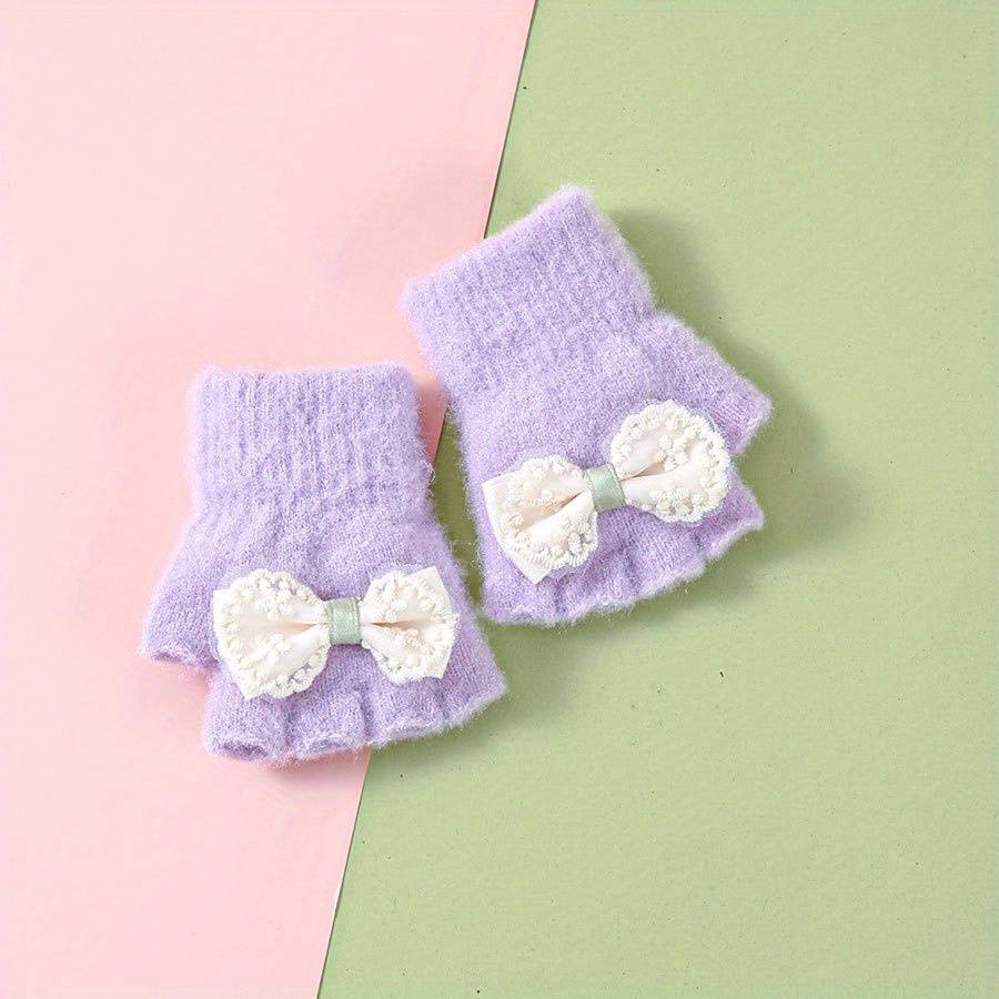 Winter Gloves Color Beige Color Size 6 To 24 Months
