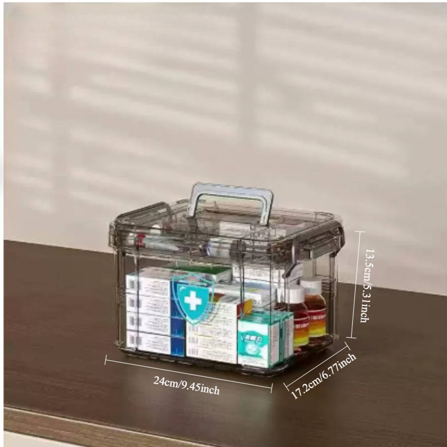 Antibacterial Box L Household Medical Transparent Storage Medicine Box Jfabf100Pc0996