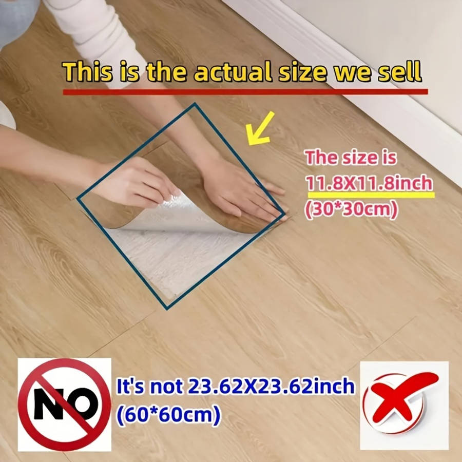 Self Adhesive Floor Stickers Grey 30Cmx30Cmx1.5Mm 20 Pieces