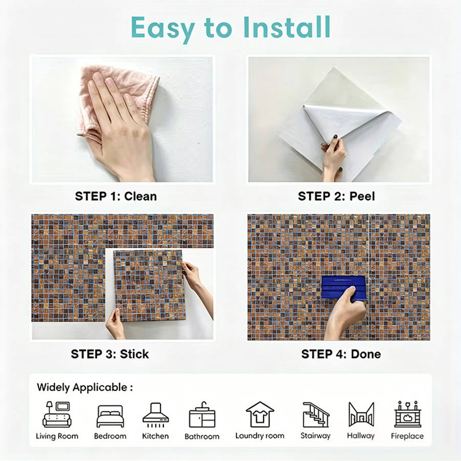 Self Adhesive Floor Stickers 11.81*11.81In30*30Cm