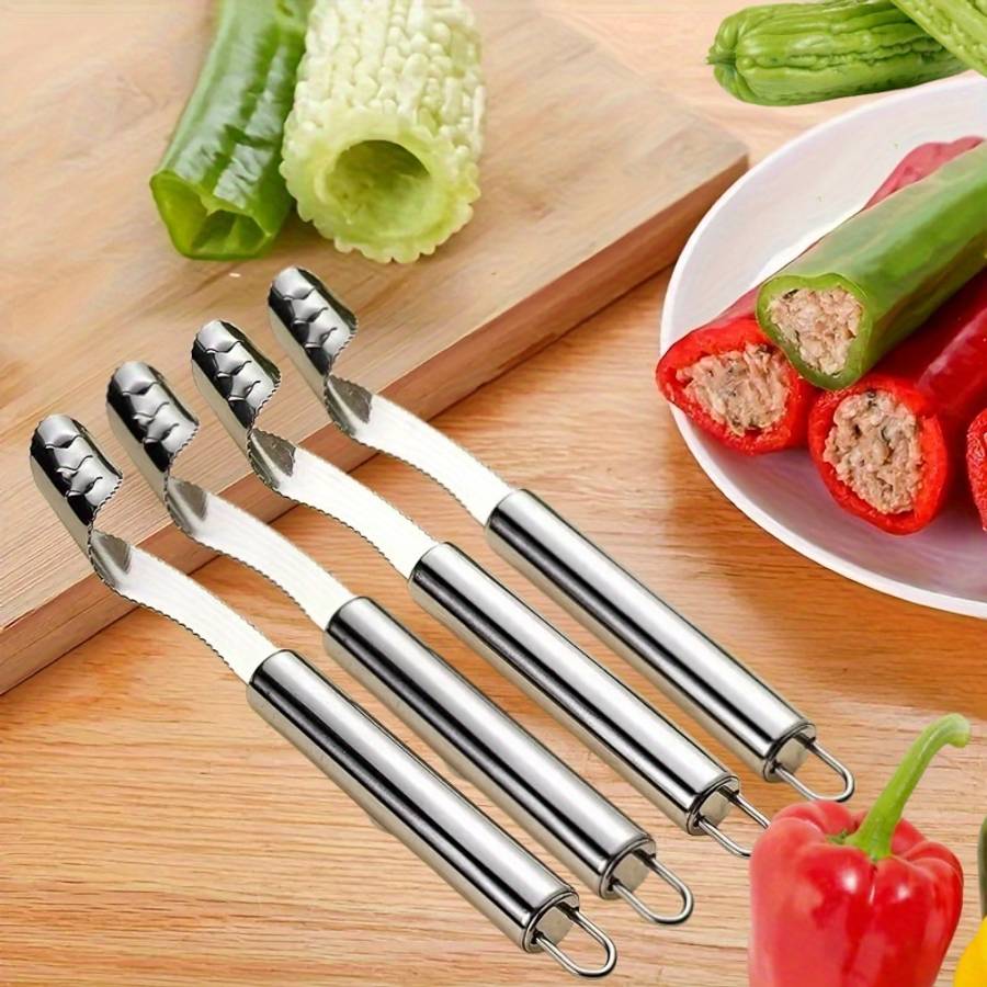 1 Stainless Steel Pepper And Vegetable Coreer
