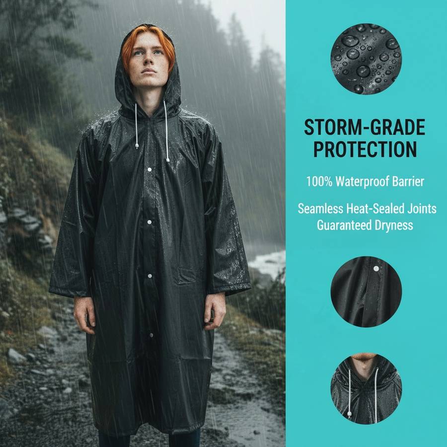 Raincoat Standard Size Universally Applicable Style Men'S And Women'S Universal Windproof Ride