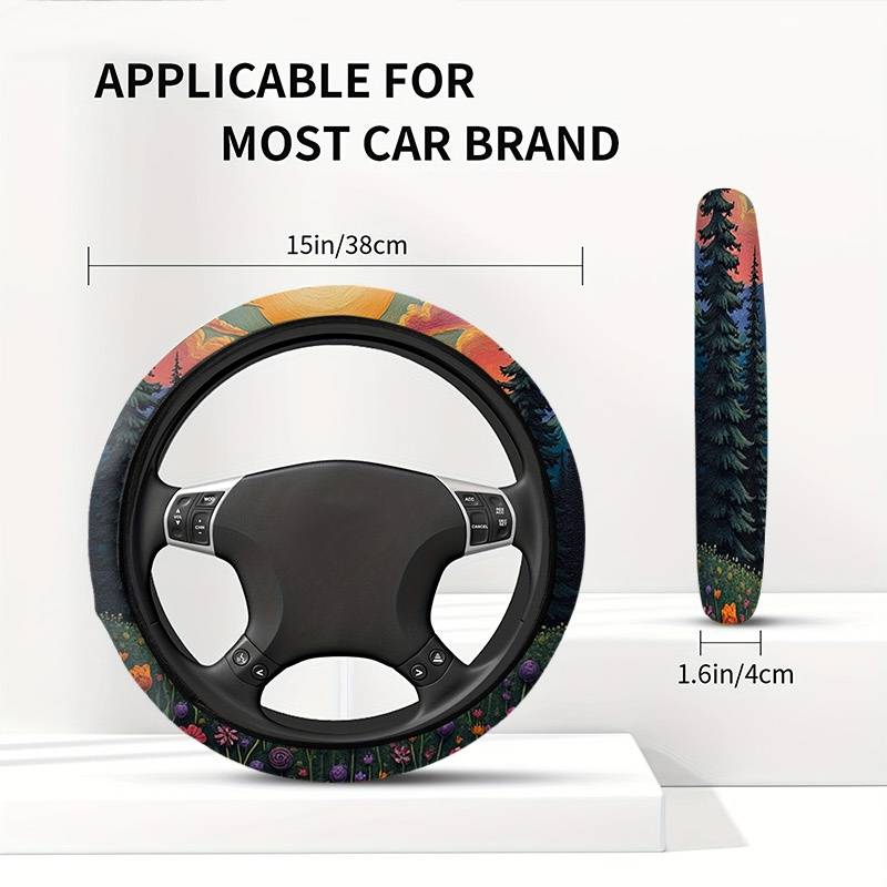 Car Steering Wheel Cover 38X38 Style Digital Printing