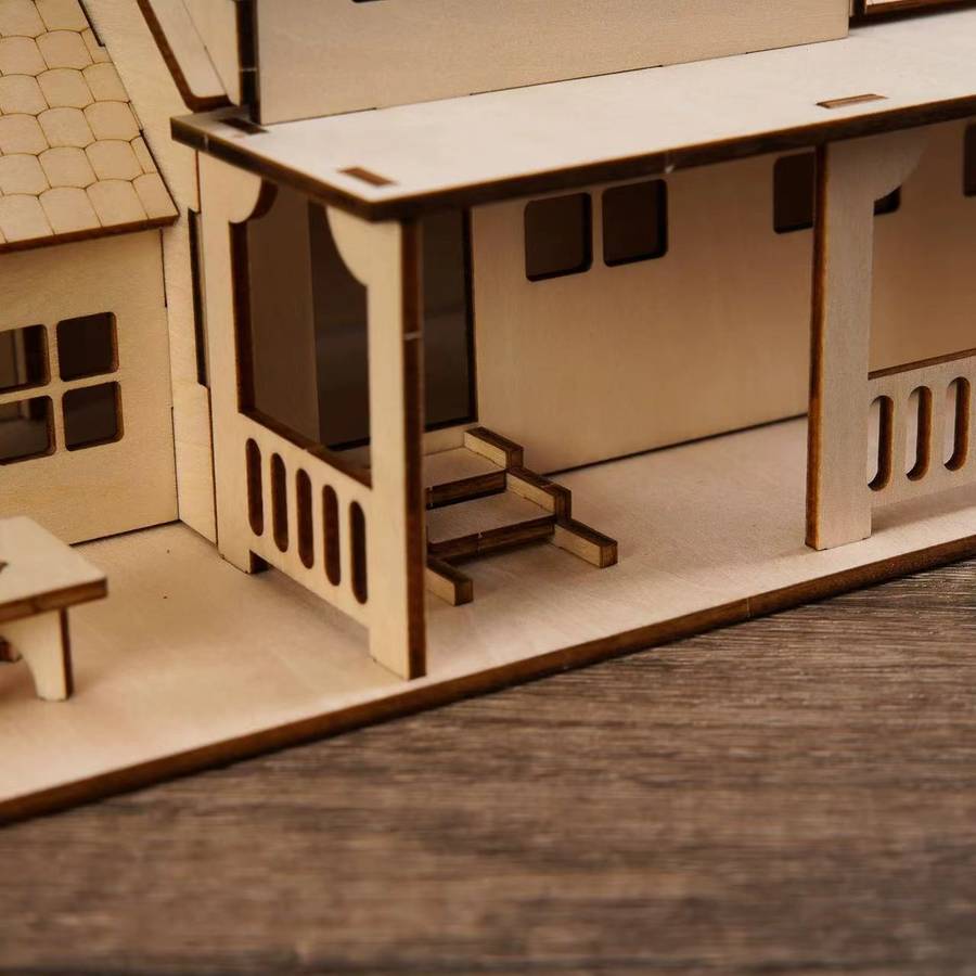 Building Toy Architectural Model Toy Set Color Cream Color Size Country Villa