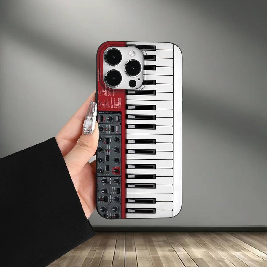 1Pc Mixed Color For iPhone 16 Pro Max Piano Sound Phone Case