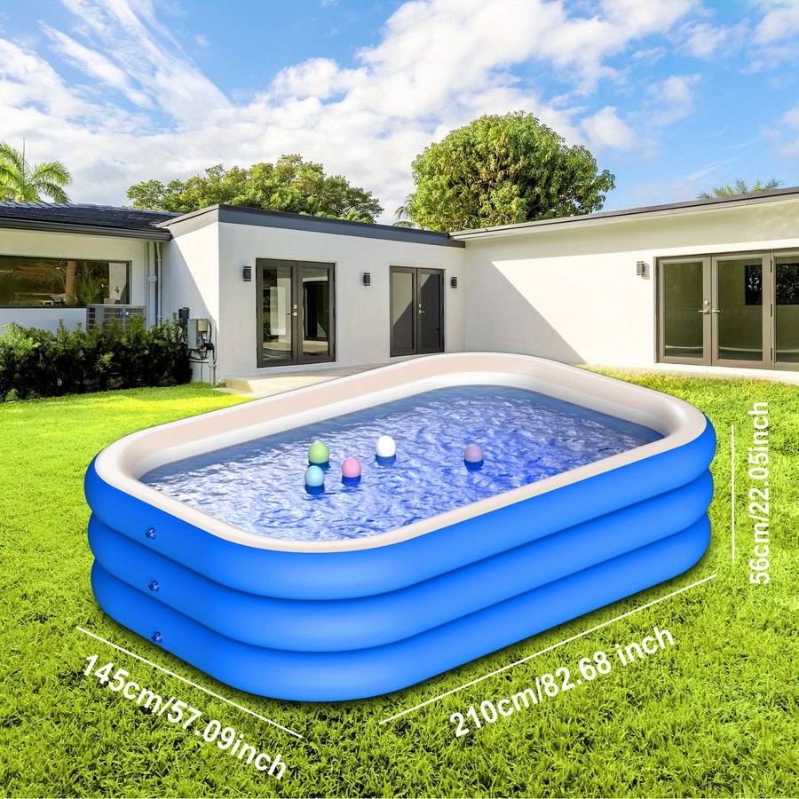 Swimming Pool Color Blue And White 259.99 Cm 4 Layers
