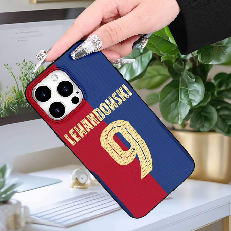 1Pc Black For iPhone 15 Pro Max Football No 9 Phone Case