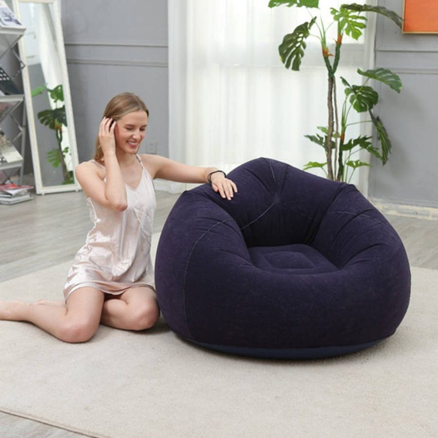 Light Luxury Portable Inflatable Lazy Sofa Outdoor Chair Oval Design