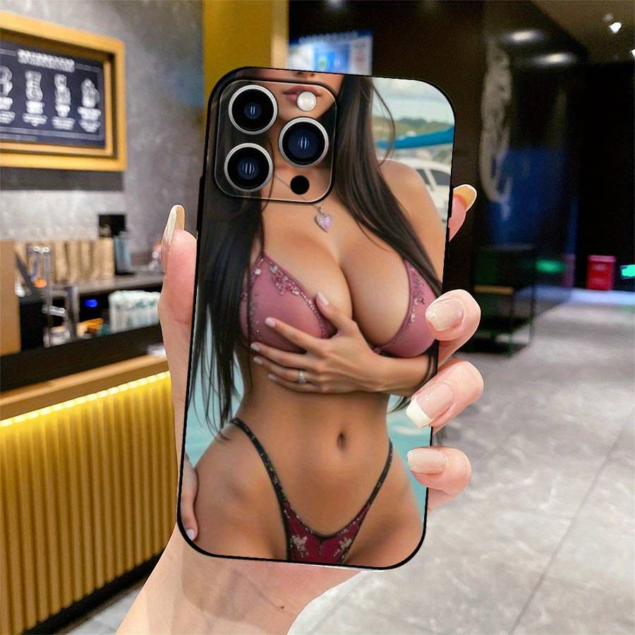 1Pc Black For iPhone 16 Plus Phone Case Phone Cover