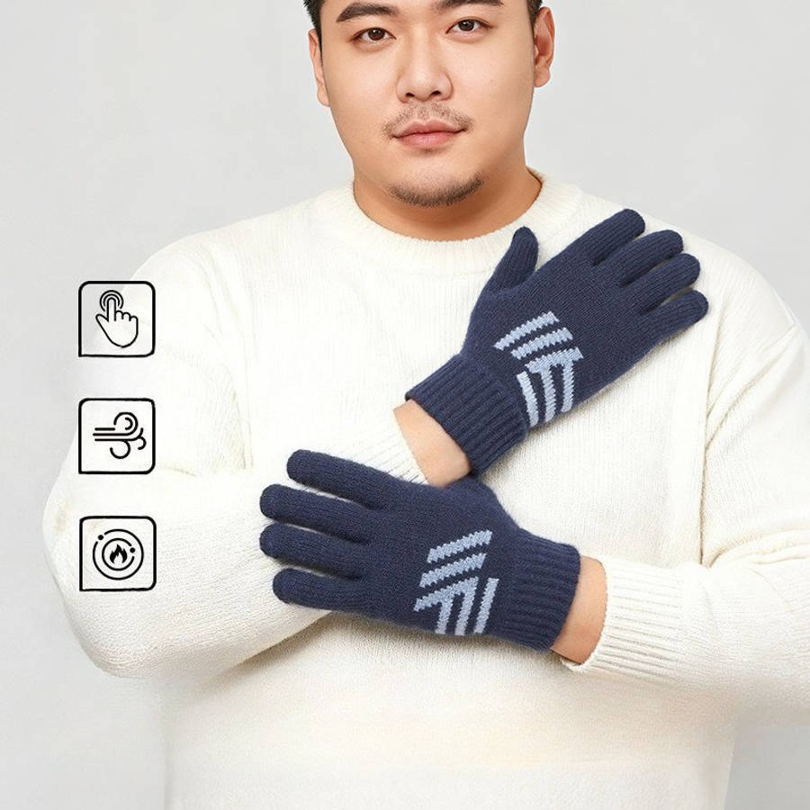 Gloves Color A248 Grey Single Layer Plus Size