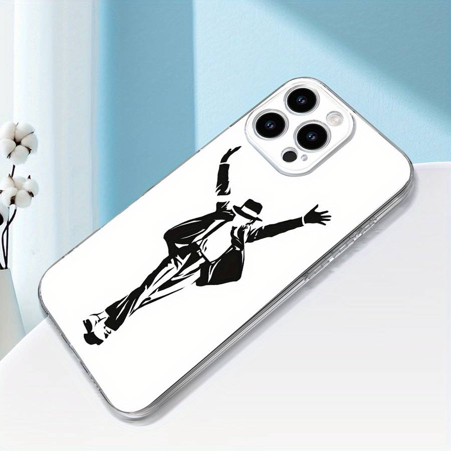 1Pc Transparent For iPhone 13 King Of Dance Jackson Phone Case