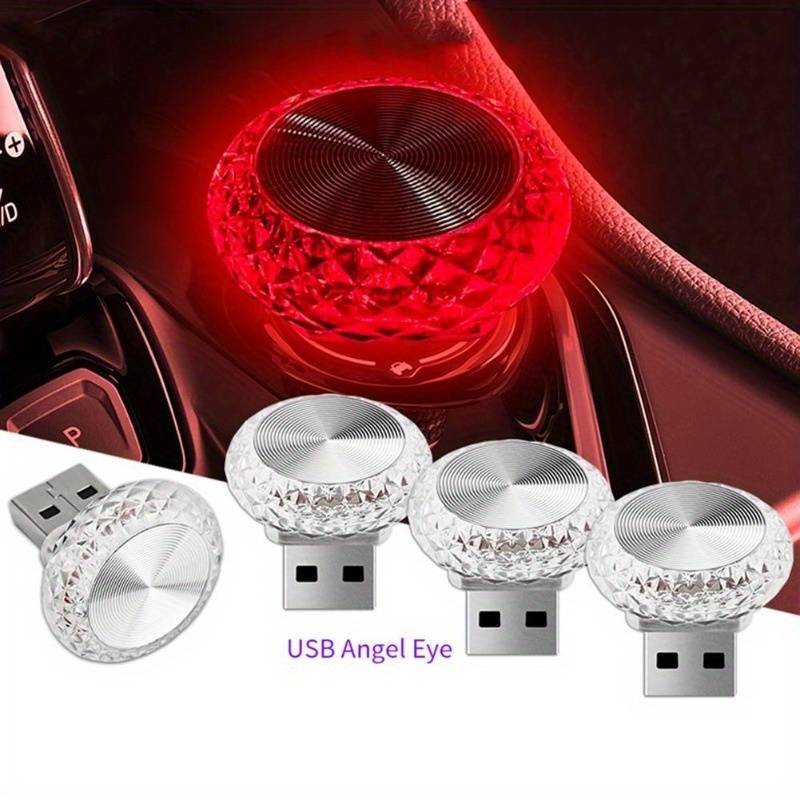 1pc Portable Car USB Ambient Light Mini LED Decorative Atmosphere Lamps for Auto Inte