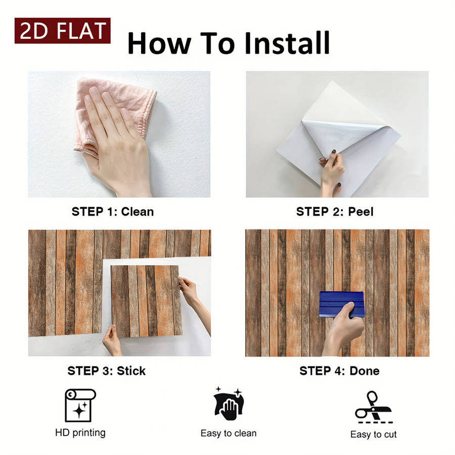 Self Adhesive Floor Stickers 5.91X5.91Inch15X15Cm 10Pcs