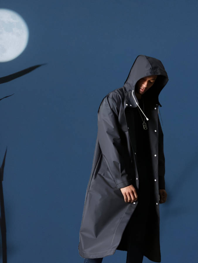Raincoat Black Size Asian Onesize