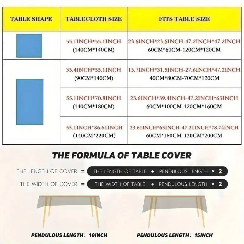 Halloween tablecloth decoration size 140 x 140cm or 55.11 x 55.11inch