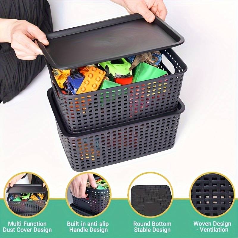 Storage And Organizationcolor Gray 6 Piece Set With Cover