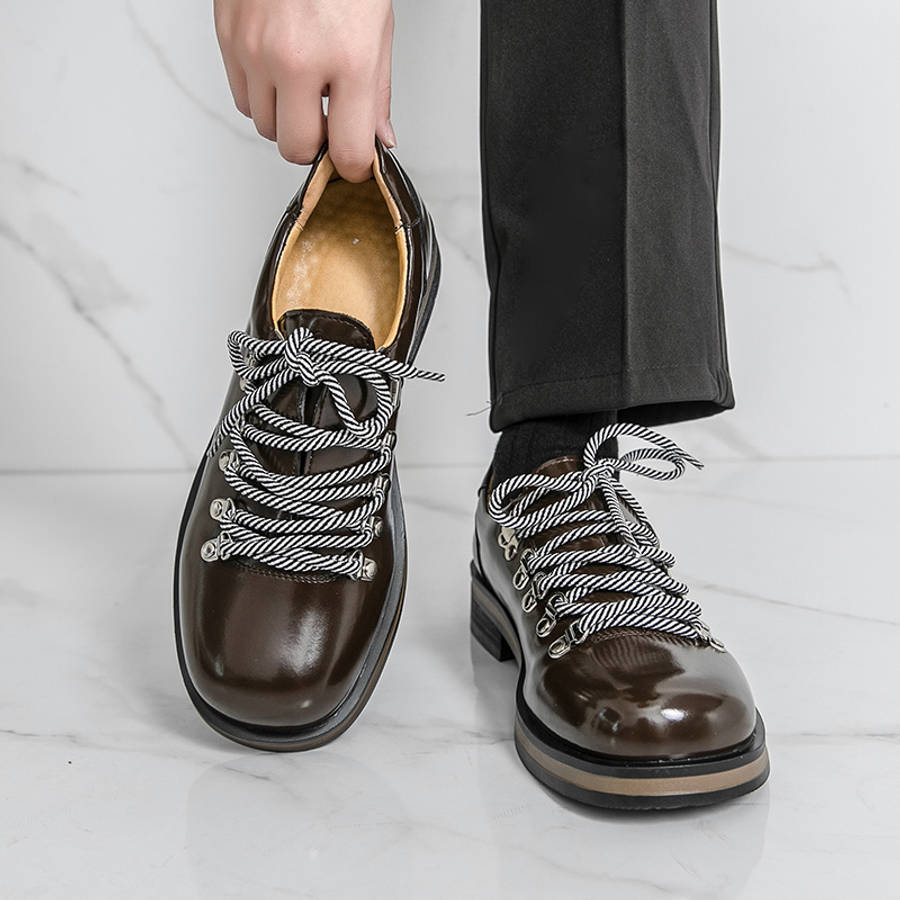 Mens Leather Shoes Color Black Sizeuk 5