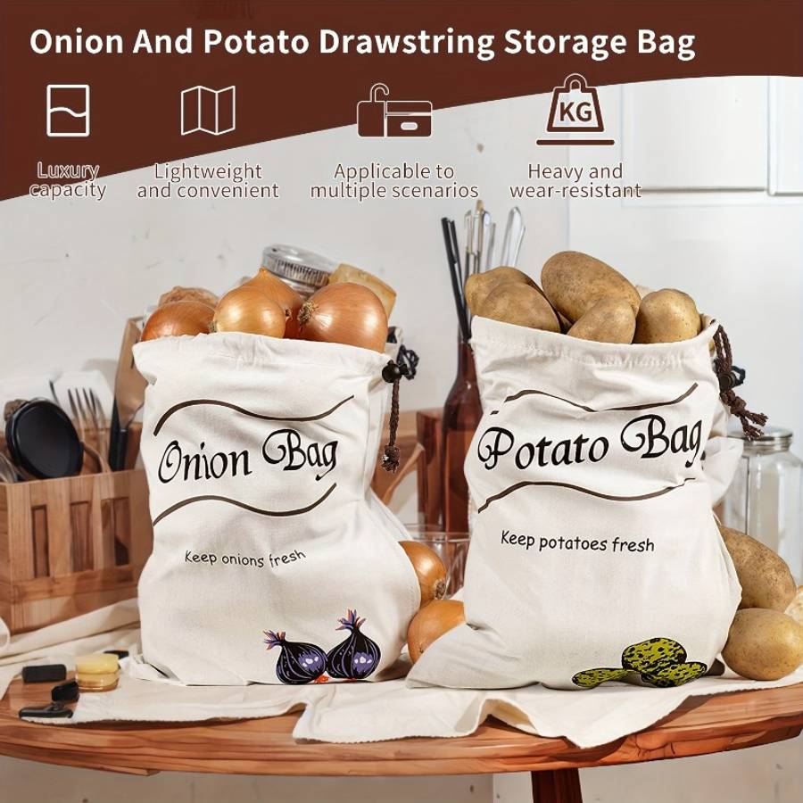 Food Storage Bags Color Onion Pattern