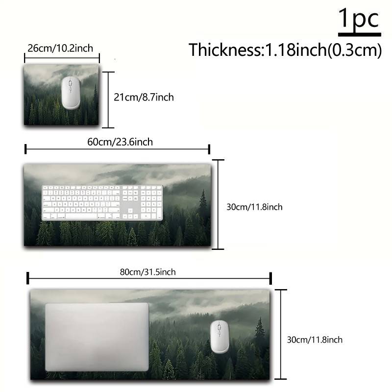Mouse Pad Size 1Pc Lush Forest 40X90Cm