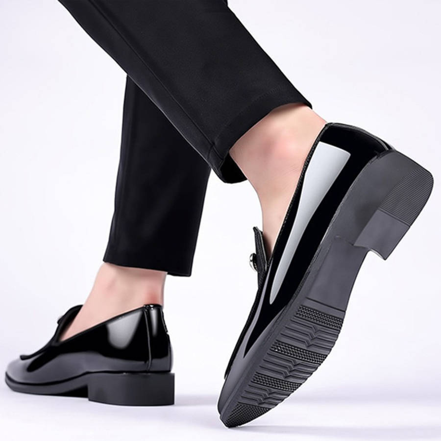 Mens Leather Shoes Color Black Sizeuk 5.5