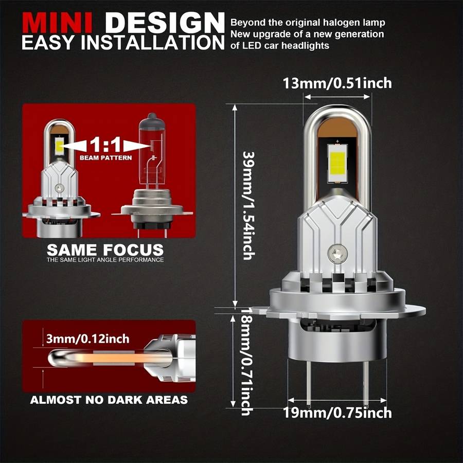 Car Lights Color Super Bright Storage 2Pcs 6500K Canbus
