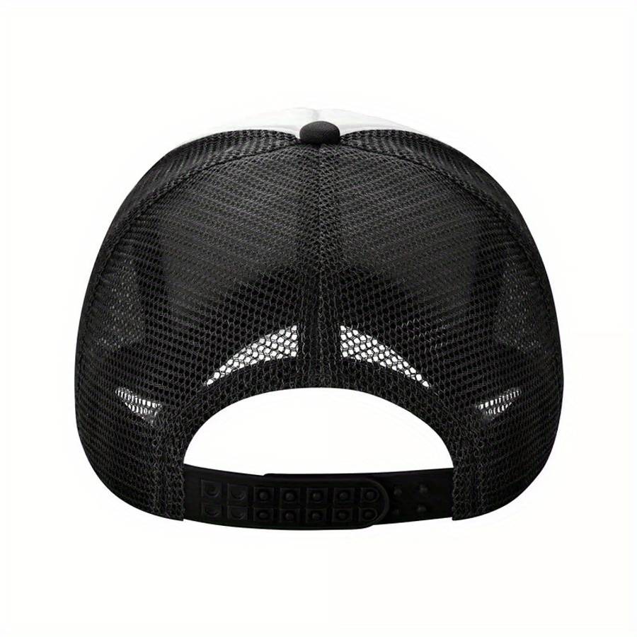 Kiss Me Where I Pee Adjustable Breathable Baseball Cap Black with White Front Panel Polyes