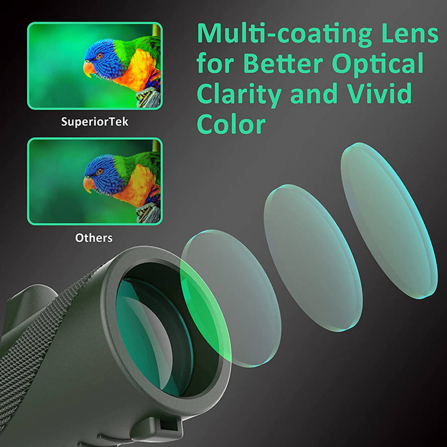 Professional Long Range High Definition Viewing Telescope Cost Bright Black Set
