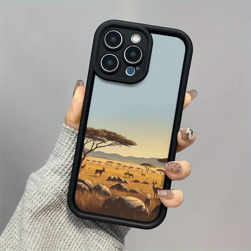 1Pc Mixed Color For iPhone 13 Mini African Savanna Phone Case