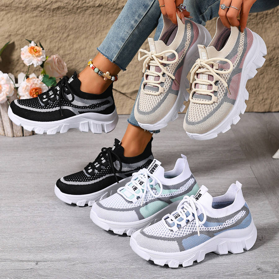 Women S Sneakers Color Khaki Color Matching Sizeuk 7