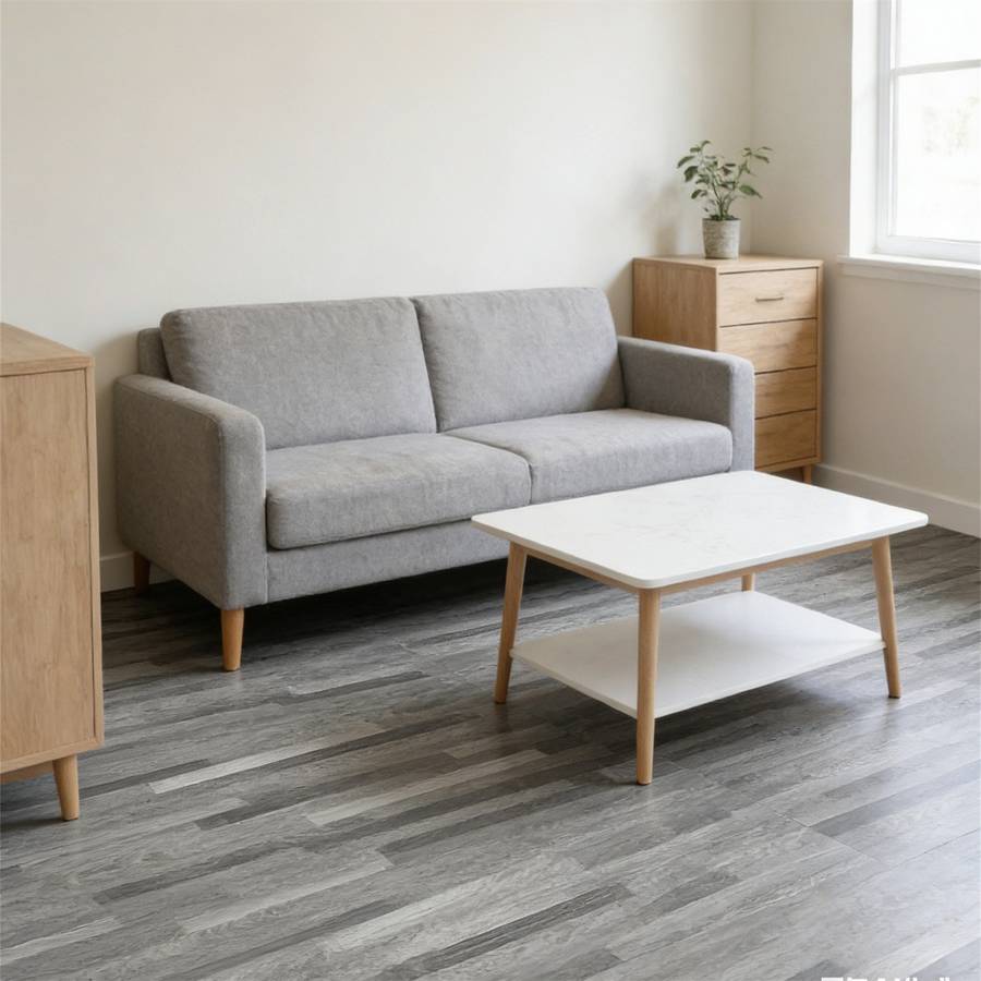 Self Adhesive Floor Stickers Parquet Light Gray 40Cm*500Cm