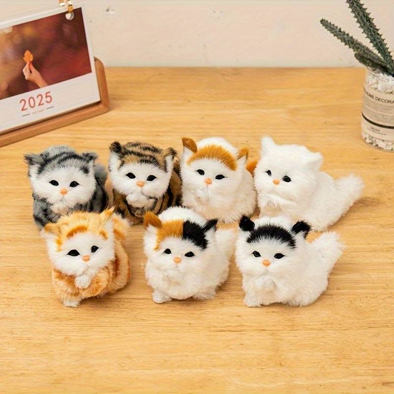 Toy Doll Color Leg Lifting Cat Cyan