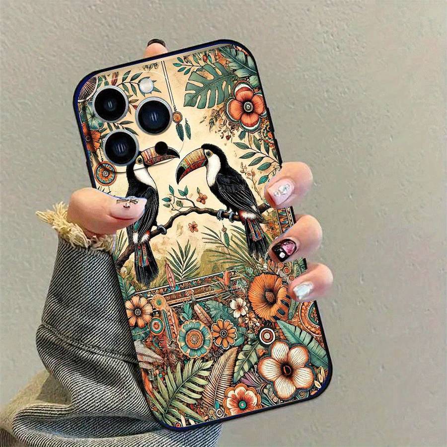 1Pc Black For iPhone 12 Pro African Style TPU Phone Case
