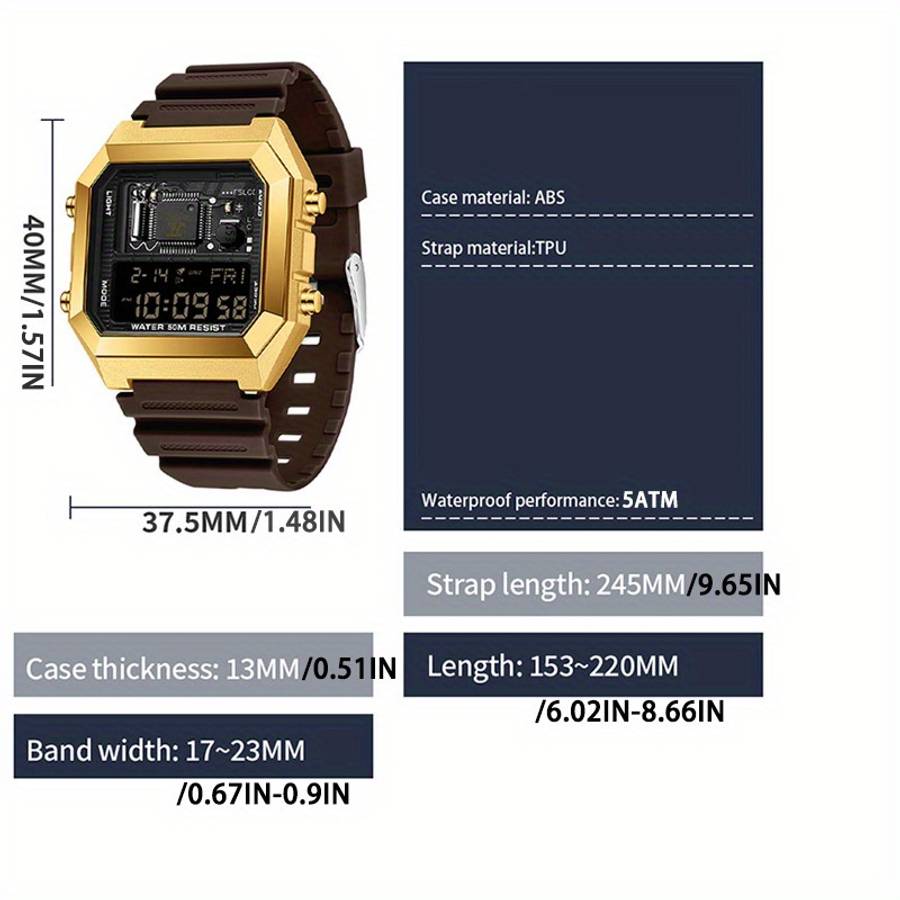 Classic Ofns Men Innovative Multifunctional Sports Watch With 5Atm Water