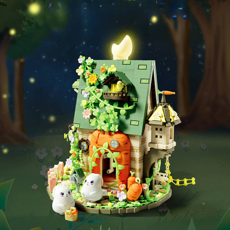 Building Toy Architectural Model Toy Set Color Carrot House  2393 Pcs