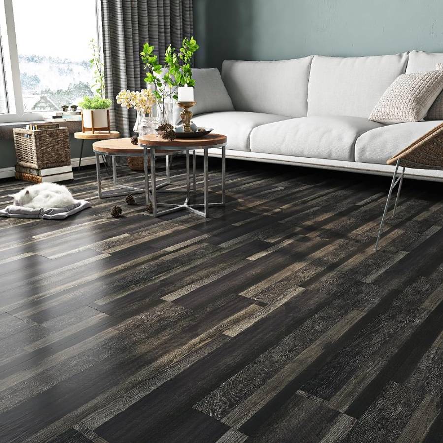 Self Adhesive Floor Stickers Parquet Walnut 40Cm*100Cm